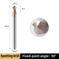 Сверло Ø 5мм D5*90°*10*D5*100L*2F